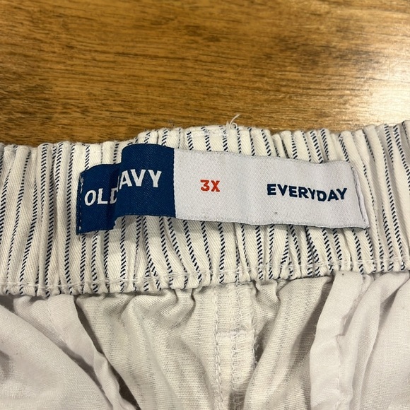 Old Navy Blue and White Striped Women's Shorts - Picture 2 of 4